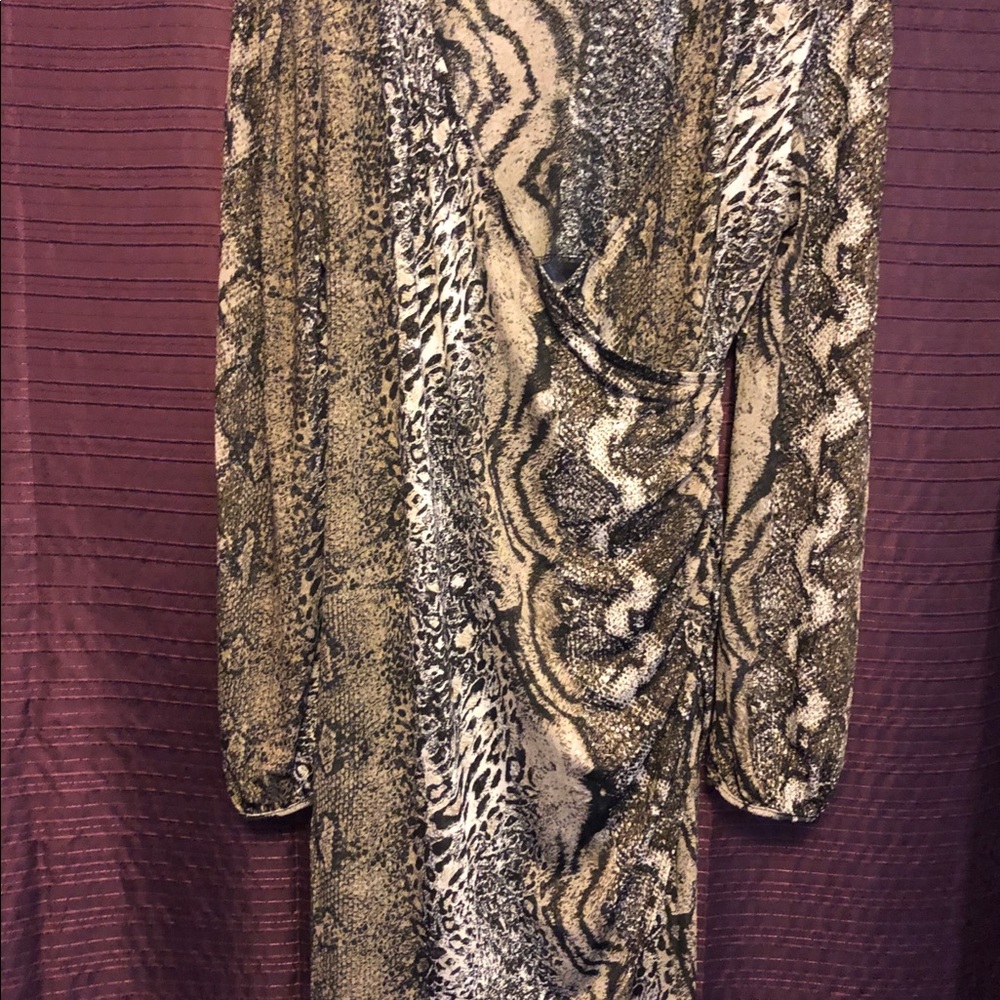 INC snakeskin print dress.